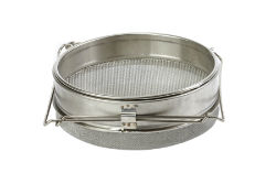 Little Giant® Stainless Steel Honey Strainer Little Giant® Stainless Steel Honey Strainer, Miller, HSTRAINSS, beekeeping, beekeeping hobbyist, backyard beekeeping, Langstroth hive design, backyard apiary, beekeeping supplies, honey production, honey strainer, Little Giant® Fabric Honey Filter