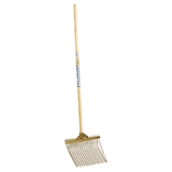 Little Giant® DuraFork Metal Little Giant®, DuraFork, Metal, Extra, strength, durability, classic, bedding, 18-gauge, corrosion, resistant, yellow, dichromate-plated, steel, triangular, support, brace, coming, loose, tines, angled, manure, pickup, less, spilling, Fork, head, 11.375, inch, long, 15, wide, 52, 1.125, diameter, heavy, duty, hardwood, handle, Light, assembly, required
