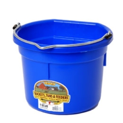 Little Giant® DuraFlex 8 Quart Flat Back Bucket Little Giant®, DuraFlex, 8, Quart, qt, Flat, Back, Bucket, buckets, farms, ranches, fits, more, compactly, hanging, against, wall, fence, hauling, heavy, loads, easier, polyethylene, resin, impact, resistant, protects, against, warpage, prevent, stress, cracks, heavy, duty, wire, bail, notch, stacking, ribs, pails, come, apart, easier, stacked, 11.5, inch, long, 12, wide, 9, high, holds, 8, quarts, 2, gallons, Available, colors, sizes