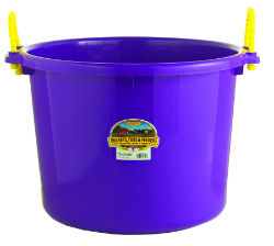 Little Giant® DuraFlex Muck Tub Little Giant®, DuraFlex, Muck, Tub, Miller, MFG, Horse, Equine, Livestock, Ranch, barn, home, garden, 70, quart, qt,  handle, big, small, cleanup, mouth, size, load, fast, poly, rope, handles, strong, comfortable, high, density, polyethylene, protect, warpage, stress, cracks, 21.75, inch, diameter, 17.25, high, holds, 70, quarts, 17.5, gallons, Multi-Purpose, Cart, Available, several, colors