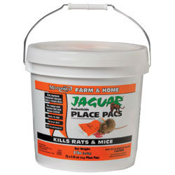 Jaguar® Place Pac Jaguar® Place Pac, Motomco, single-feed anticoagulant rodenticide, Brodifacoum, second generation anticoagulant, rat killer, rat bait, food grade ingredients, rat and mouse infestations