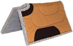 Mustang® Canvas Top Horse Pad Mustang®, Canvas, Top, Horse, Pad, 1", felt, bottom, black, wear, leathers, Size, 30” x 30”, brown, black, cannot, specify, color