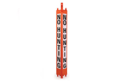 Ranchmate® 3D Post™ Sign No Hunting RanchMate®, 3D Post™, Sign, No, Hunting, ranch, farm, trespassing, durable, fence, 360, degree, Sturdy, property, easy, install, fence, heat, weather, resistant, Bright, colored, fade, resistant