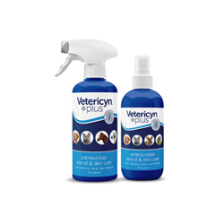 Vetericyn® Plus Wound & Skin Care Vetericyn, Wound, Infection, care, skin, Treat, Innovacyn, Pet, vet, stock, equine, Horse, spray, kill, bacteria, antibiotic, health, hot, spot, scratch, infection, ringworm, fungus, rain, rot, cinch, dryland, distemper, eye, conjunctivitis, heal, aid, effective, quick, affordable, long, lasting, FDA, cleared, approved, antimicrobial, resistant, strain, fungi, virus, spores, oxychloride, immune, system, build, improve, assist, help, Ph, neutral, safe, cat, feline, dog, canine, rabbit, reptile, bird, cattle, cow, calf, sheep, ovine, goat, caprine, bovine, supply, supplies, vet, trigger, 8, 3, 16, oz, ounce, bottle