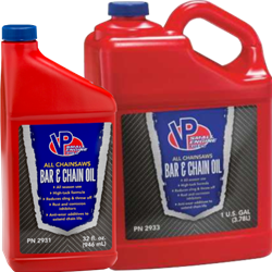 VP® Bar & Chain Oil VP, Bar & Chain Oil, Formulated, wider, temperature, range, oils, lubricant, extreme heat, freezing temperatures, Anti-wear, additives, protect, metal, rust, corrosion, inhibitors, protect, investment, anti-wear, Rust, corrosion, inhibitors,  tacifier, fling-off,optimal, lubrication