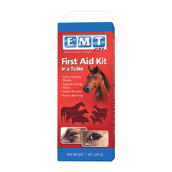 EMT® Multi-species Gel EMT, Gel, Natural, Hydrolysate, Collagen, First, Aid, Tube, Multi-Species, multi, species, animal, stock, livestock, horse, equine, effective, wound, care, Seal, protect, bleed, heal, process, barrier, Deodorize, cut, reduce, treat, heal, quick, health, minor, pig, swine, dog, canine, sheep, goat, bovine, ovine, cattle, cow, calf, caprine, vet, supply, supplies, soothe, kit