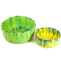 Ruff Dawg™ Rubber Bowls Ruff Dawg, Rubber, Bowl, food, water, 8?, Large, 11?, dogs, indoor, outdoor, unbreakable, everywhere, bowls, 100%, home, outdoors, travel, dishwasher, safe, tear, puncture, resistant, weatherproof, marbled, colors