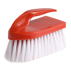Decker® Soft Show Ring Brush Decker®, Soft, Show, Ring, Brush, touch, ups, long, soft, red, white, bristles, short, haired, animals, handle, slips, into, pocket, quick, access