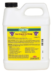Elanco® Cydectin Oral Sheep Drench Cydectin®, Oral, Sheep, Drench, healthy, sheep, control, 13, types, adult, larval, larva,  stages, internal,  parasites, intestinal, ewes, providing, milk, human, consumption, Reproductive, safety, studies, rams, conducted, Administer, orally, 1, ml, per, 11, lbs, lb, pound, pounds, body, weight