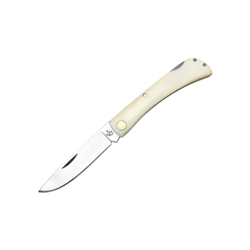 American Buffalo® Sod Buster JR White Bone American, Buffalo, abkt, Sod, Buster, JR, White, Bone, Vintage, classic, style, 1065, Carbon, steel, blade, brass, liner, handle, encased, simple, lock, back, design, Closed, 3.5”, 3”, pocket, knife, knives, cowboy, farm, supply, supplies, barn, shop, sporting, good, tool, effective, sharp, hardware, live, stock, gift, for, him, dad, men