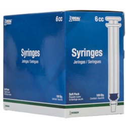 Ideal® Syringes Ideal® ,Syringes, Standard, Soft, Packed, Disposable, Clear, polypropylene, barrel, easy, viewing, fluid, levels, Large, easy-to-read, graduations, Positive, plunger, stop, maximum, filling, eliminates, costly, spills, Medical, grade, silicone, lubricant, inside, smooth, accurate, delivery, Serrated, thumb, press, positive, grip, packaging, Paper-to-plastic, tamper-evident, ensures, sterility, Product, information, sticker, box, case, easy, inventory, control, UPC, lot, number, manufacture, expiration, date, printed