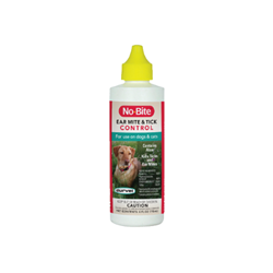 Durvet ® No-Bite™ Ear Mite Control Durvet, No Bite, Ear, Mite, Control, Pet, Supplies, dog, cat, treatment, heal, aid, eliminates, rid, tick, relief, itch, flea, non, oily, water, based, effective, quick, fast, acting, squeeze, Pyrethrin, piperonyl, butoxide