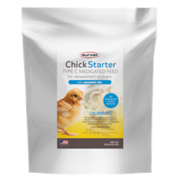 Durvet® Chick Starter Type C Medicated Feed Durvet®, Chick, Starter, Type, C, Medicated, Feed, development, active, immunity, coccidiosis, conditions, slight, severe, exposure, replacement, chickens, 8, weeks, age, poultry, hen, baby, pullet, biddy, broiler, brooder, layer, rooster, scratch, AMPROLIUM, ESSENTIAL, OILS, ration, 
