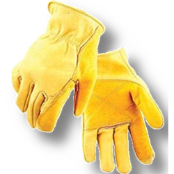 Golden Stag© Iron Fencer Cowhide 207 Gloves Golden Stag©, Iron, Fencer, Cowhide, 207, Gloves, Medium, large, XL, Extra Large, XXL, Glove, Leather, Wire, Fencing, fence, barbed wire, work, hands, working, cow, hide, Double, Palmed, Gold, Grain, Index, Finger, Thumb, Patch, Rolled, Cuff