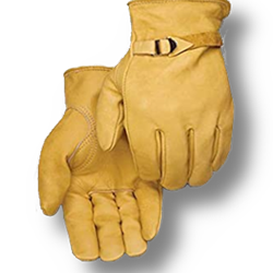 Golden Stag© Golden Cowhide Pull Strap 187 Gloves Golden Stag©, Golden, Cowhide, Pull, Strap, Gloves, 187, Top, Grain, Keystone, Thumb, Rolled, Cuff, rancher, ranching, work, glove, hand, hands, protection, fencing, fence, wire, barbed