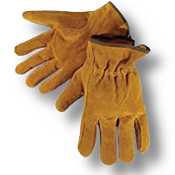 Golden Stag© Brown Split Cowhide 145 Gloves  Golden Stag©, Brown, Split, Cowhide, 145, Gloves, hand, hands, work, glove, wire, barbed, fence, fencing, cow, hide, rancher, ranch Medium, M, Large, L, Extra, XL