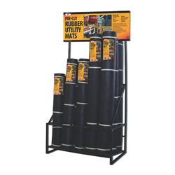Little Giant® Pre-Cut Utility Mat Rack Display Mat Rack Display, Rack Display Little Giant Pre-Cut Utility Mat Rack Display , Little Giant, Mat Display, Pre Cut Mats, Miller, Miller Manufacturing, Miller mfg, Rubber Mats, Shop Mats, Utility Mats, Free Mat Display
