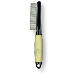 ConairPRO Dog® Combs ConairPRO Dog®, Medium, Comb, professionally, groomed, look, easy, right, tools, Memory, Grip, handles, Grooming, Tools, provide, non-slip, soft, grip, conforms, shape, hand, better, control, less, hand, fatigue, Non-slip, gel, grip, handle, superior, comfort, control, brushing, pet, Perfect, tool, prepping, coat, grooming, 1-inch, stainless, steel, teeth, durable, strong, easily, gliding, through, Rounded, tooth, tips, avoid, discomfort, irritation, Smoothly, effortlessly, remove, tangles, thin, thick
