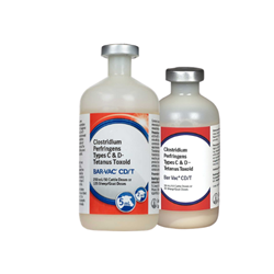 Boeheringer® Bar-Vac CD/T Bar-Vac, CD/T, CD, T, BarVac, Boehringer, 50, 250, 10, dose, ML, Cattle, Sheep, Goat, Livestock, Stock, Supplies, Vaccination, enterotoxemia, tetanus, medication, vaccine, type, c, d, Clostridium, tetani, control