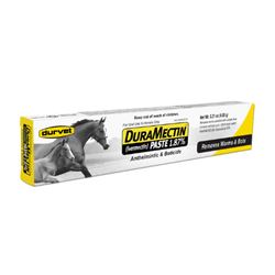 Durvet® DuraMectin™ Paste Durvet, DuraMectin, Paste, Gel, Dura, Mectin, dewormer, deworm, 1070, effective, treatment, control, strongyles, small strongyles, pinworms, roundworms, ascarids, hairworms, neck threadworms, large, mouth, stomach, worms, bots, horses, equine, health, care, medication, supplement