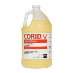 Corid® 9.6% - Gallon Corid, 9.6, Gallon, Merial, Amprolium, solution, prevention, treatment, coccidiosis, calves, calf, Palatable , cattle, cow, bovine, safe, easy, administer, drench