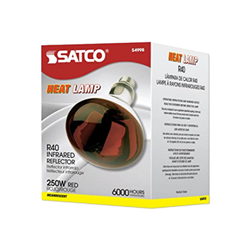 Satco® 250w Red Bulb Satco, 250, watt, w, Red, Bulb, heating, lamp, s4998, stock, supplies, supply, outdoor, farm, barn, ranch, miller, little, giant
