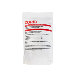 Corid® 1.25% Pellets Corid, 1.25%, Pellets, 1.25, calves, cow, bovine, treat, aid, heal, health, care, prevent, coccidiosis, Eimeria, bovis, e, zuernii, 21, day, top, dress, mix