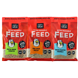 Happy Hen® Ultra Peckable Feed™ Happy, Hen, Ultra, Peckable, Feed, healthy, poultry, treat, 10, lb, pound, reseable, chicken, non, GMO, natural, worm, protein, bug, grain, scratch, egg, layer, pellet, chick, started, crumble