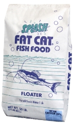 SPLASH® Fat Cat 32% FISH FOOD 32% SPLASH FISH FOOD, Cat fish food, feed-out of catfish, warm water fish food, fish farmer