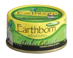Earthborn Holistic® Chicken Catcciatori™ Earthborn Holistic® Chicken Catcciatori™, canned cat food, earthborn cat food, midwestern pet products, grain-free canned cat food, holistic cat food, grain-free cat food, human grade facility produced cat food, high quality protein, cat food with vitamins and minerals, cat food with beta-carotene, cat food for immune system.