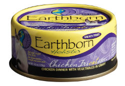 Earthborn Holistic® Chicken Fricatssee™ Earthborn, Holistic®, EB, Chicken, Fricatssee™, canned, can, cat, food, midwestern, pet, products, grain-free, holistic