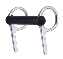 CP Rubber Mouth 1/2 Cheek Bit Bit, CP, 5", Rubber, 1/2, Cheek, chrome, plated, driving, bit, mouth, 2", rings, half, young, intermediate, horse, medium, effect, cool, weather, tack, headstall, rein, lines