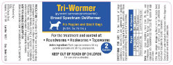 RXJ© Tri-Wormer Tri-Wormer, RXJ, Dog wormer, puppy wormer, treatment of roundworms,  canine tape worms, canine hook worms, broadest-spectrum dog dewormer, OTC dog wormer, Pyrantel pamoate, Praziquantel