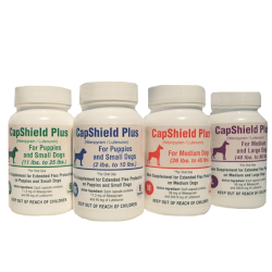 CapShield Plus© Canine (Capsule) CapShield, Plus, Canine, RXJ, nitenpyram, supplement, Lufenuron, flea, kill, treat, aid, heal, dog, puppy, home, indoor, house, capsule, pet, med, vet, tablet, small, medium, large, XL, IGR, 30, day, stop, reproduce, reproduction, preventative, capstar, monthly, dose