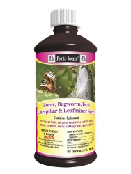 ferti•lome® Borer, Bagworm, Tent Caterpillar and Leafminer Spray ferti•lome®, Borer, Bagworm, Tent, Caterpillar, Leafminer, Spray, insecticide, liquid, Spinosad, Citrus, Fruits, Vegetables, Lawns, Ornamental, Trees, Shrubs, Flowers, crawling, insects