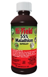 Hi-Yield® 55 Malathion Insect Spray Hi-Yield® 55 Malathion Insect Spray, malathion, insecticide, liquid insecticide, crawling insect killer, flea killer, fruit and vegetable insecticide, ornamental insecticide
