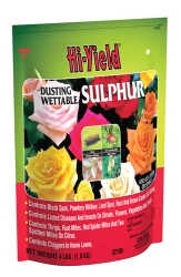 Hi-Yield® Dusting Wettable Sulfur Hi-Yield® Dusting Wettable Sulfur, fungicide, plant fungicide, vegetable fungicide, controls Black Spot, Powdery Mildew, Leaf Spot, rust