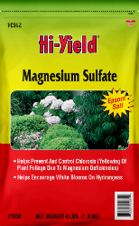 Hi-Yield® Magnesium Sulfate Hi-Yield® Magnesium Sulfate, fertilizer, plant food, correcting plant chlorosis, palm food, hydrangea food, plant fertilizer, Magnesium, Sulfur, epsom salts