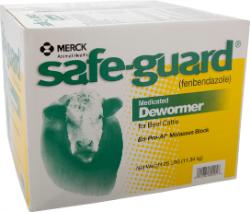 Safe-Guard® En-Pro-AL® Molasses Block Safe-Guard®, Molasses, Block, Merck, Animal, Health, livestock, Pressed, poured, cattle, dewormer, deworming, pastured, cattle, feeding, medicated, blocks, three, days, only, sole, source, salt, removal, control, Lungworms, Stomach, Brown, worm, Intestinal, worms,  Hookworm, Thread-necked, intestinal worm, Small, worms, Bankrupt, Nodular, treats, 8,000, lb., 500, lb, cattle, 1.5, lb
