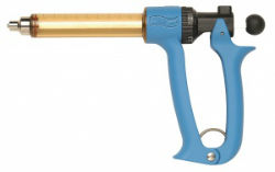 Allflex® Repeater Syringe Allflex®, Repeater, Syringe, MR2, autoclave-safe, injector, livestock, injector, cattle, vaccine, sheep, injection, goat, injector,  volume, repeater, streamlined, design, fewer, replacement, parts, amber, colored, less, susceptible, UV, sunlight, clear, medication, pressed, back, easy, grip, design, metal, plastic, construction, accurately, delivers, selected, dose, easy-grip, high, barrel, needle, attachment, autoclave-safe