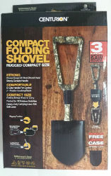 Centurion™ Compact Folding Shovel Centurion™, Compact, Folding, Shovel, Home, Garden, Ranch, hunting, Supplies, Rugged, 3, in, 1, folding, spade, outdoor, adventurous, camping, backpacking, gardening, forged, steel, Composite, D-Grip, handle, 23, inch, long, unfolded, reduces, compact, size, 10-inch, folded, lockingl collar, added, safety, Includes, carry, case