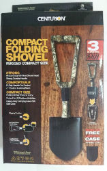 Centurion® Compact Folding Shovel Centurion™, Compact, Folding, Shovel, Home, Garden, Ranch, hunting, Supplies, Rugged, 3, in, 1, folding, spade, outdoor, adventurous, camping, backpacking, gardening, forged, steel, Composite, D-Grip, handle, 23, inch, long, unfolded, reduces, compact, size, 10-inch, folded, lockingl collar, added, safety, Includes, carry, case