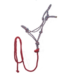 Valhoma® Mountain Rope Halter Valhoma®, Mountain, Rope, Halter, adjustable, matching, 8’, lead, Brass, clamp, prevent, fraying, Nose, Crown, doubled, support, One, size, fits, all